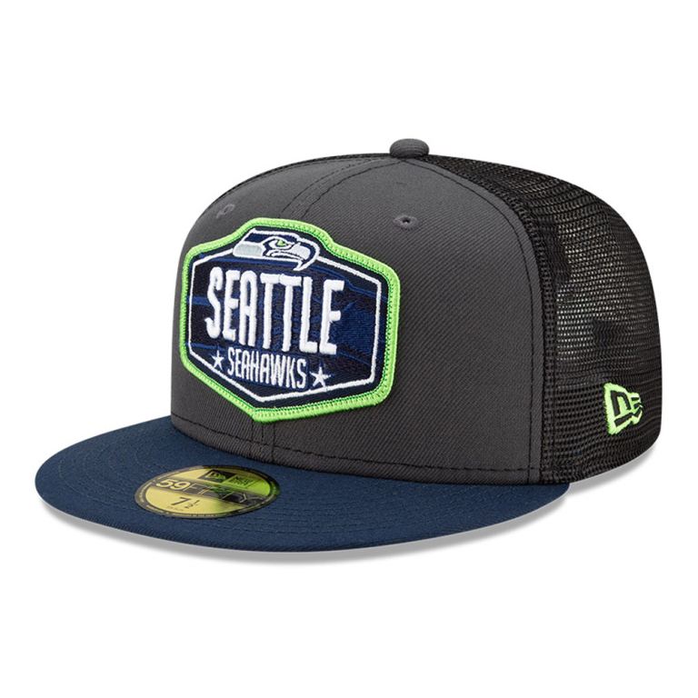 Gorras New Era 59fifty Grises - Seattle Seahawks NFL Draft 89076UYGS